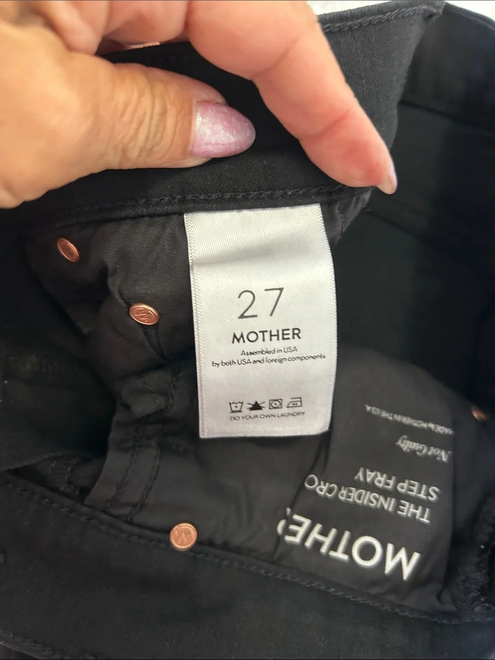 Mother The insider Crop Step Fray Not Guilty